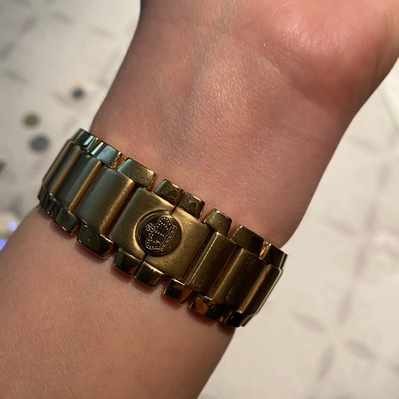 Vintage JUICY COUTURE GOLD WATCH WITH DIAMOND RHINESTONES